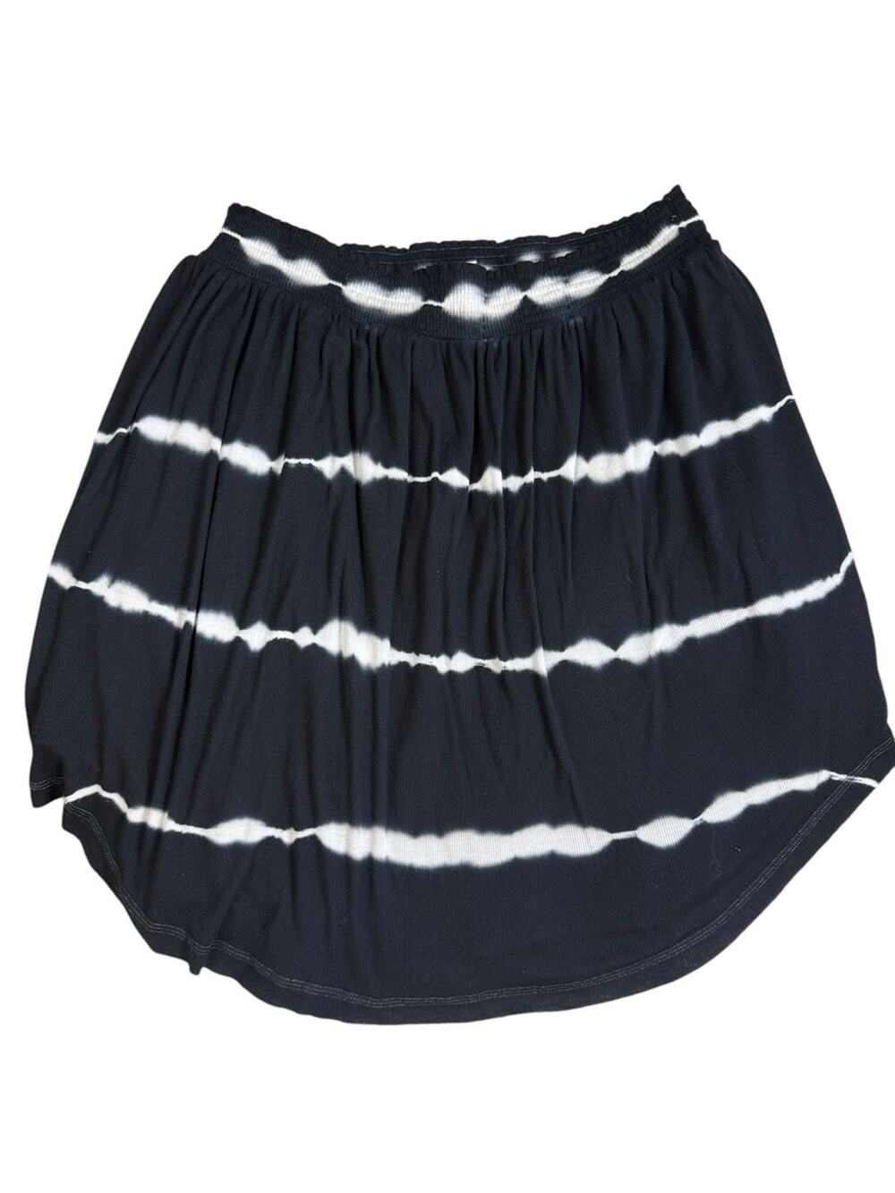 NEW! Victoria's secret Women’s Black Tie-Dye Elastic Waist Skirt size Medium